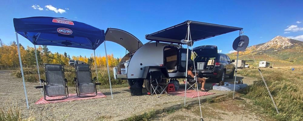Teardrop Trailer with Awnings