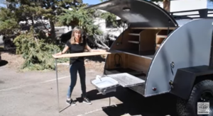 canyonland pinnacle teardrop trailer in charcoal grey from colorado teardrops