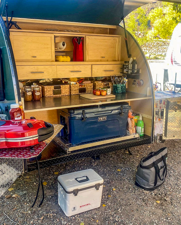 A galley to cook from while camping!