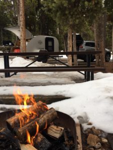 Teardrops and camping in cold weather are a perfect combination